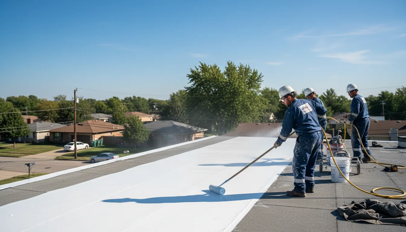 Commercial roof coating in Pell Lake, WI near me